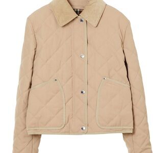 NWT| Burberry Beige Quilted Utility Jacket